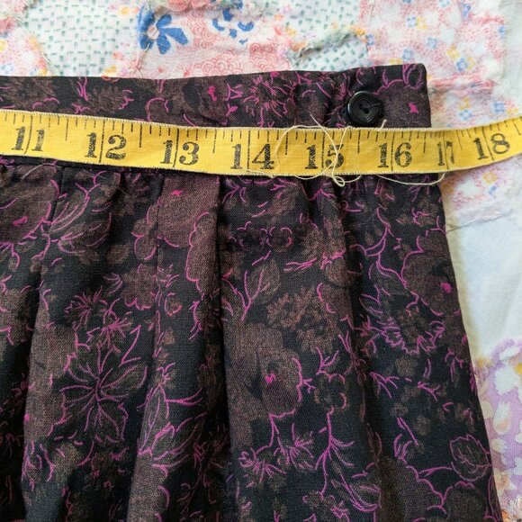 Hand Crafted Purple Floral Midi Skirt and Blouse Set - Picture 5 of 12